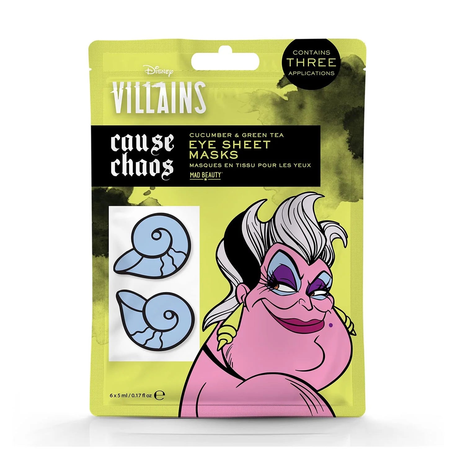 Disney Ursula Mascarilla Facial Ojos 1un - By Mio Perfumería