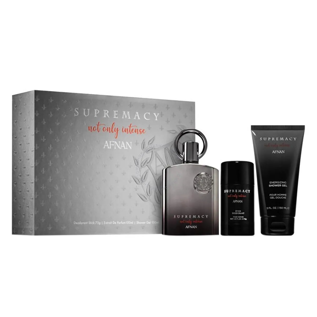 Afnan Supremacy Not Only Intense Eau De Parfum 100ml Spray Gel De Baño 100ml Desodorante Stick 75ml - By Mio Perfumería
