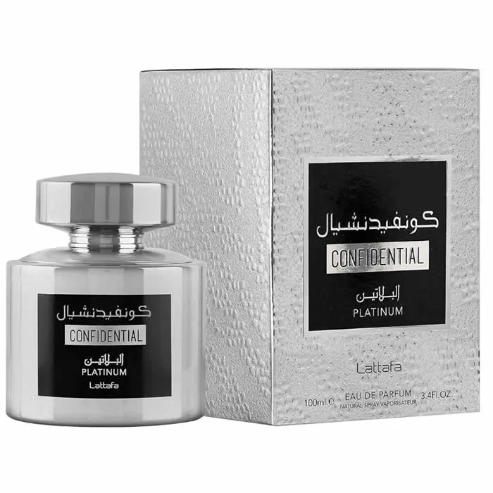 LATTAFA CONFIDENTIAL PLATINUM EDP SPRAY 100 ML - By Mio Perfumería