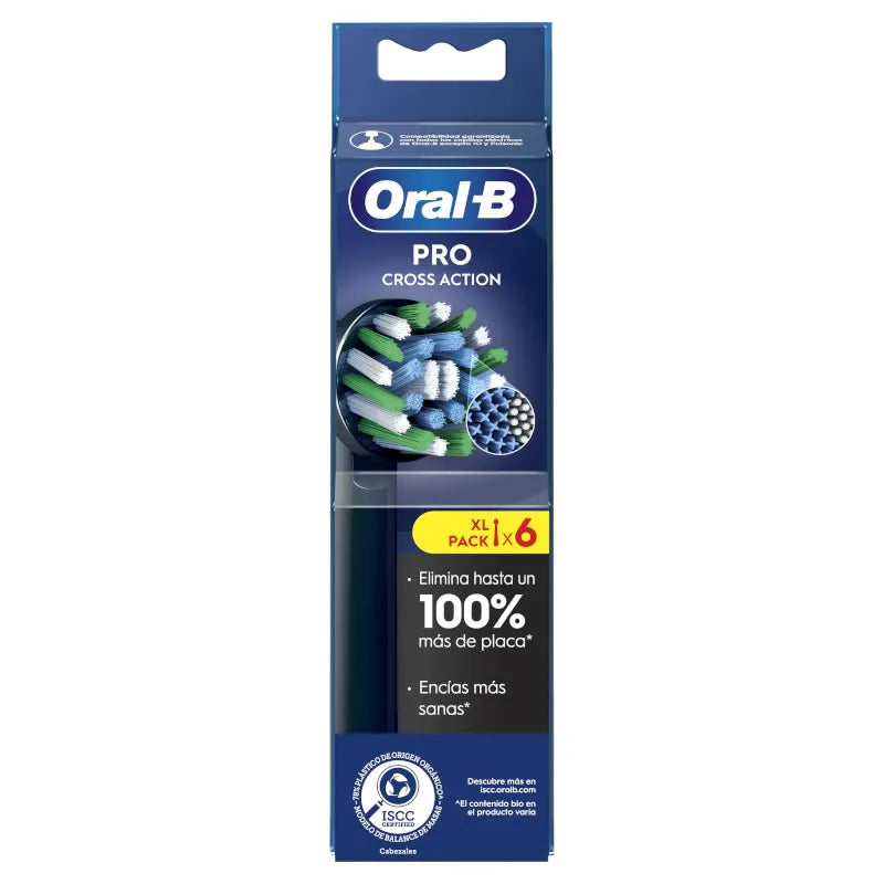 Oral-B Pro Cross Action Black  Refill 6 Units - By Mio Perfumería