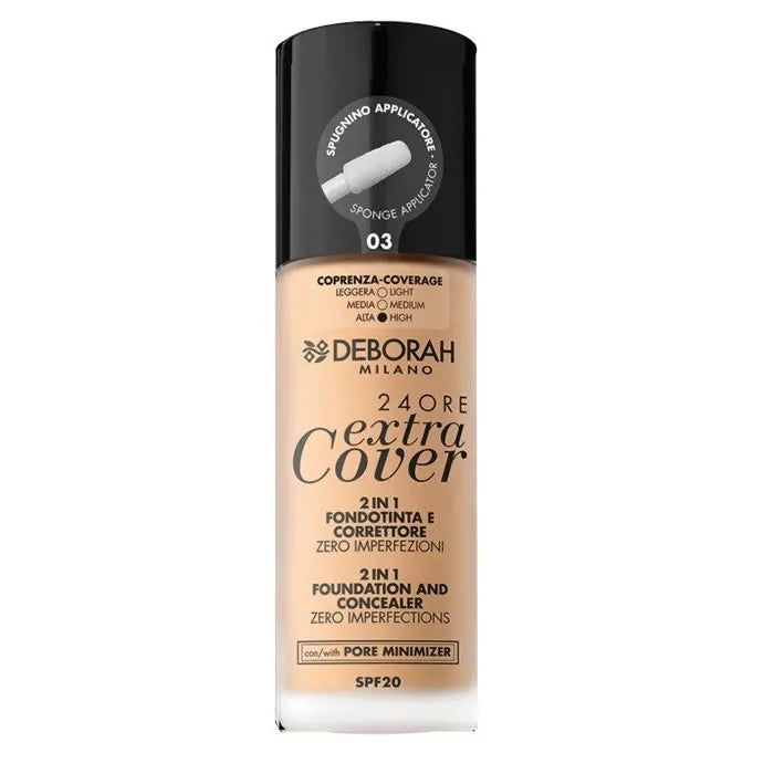 Deborah Milano 24 Ore Extra Cover 2 In 1 Spf20 03 30ml - By Mio Perfumería