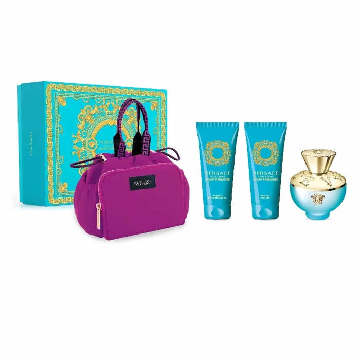 Versace Dylan Torquoise Eau De Toilette Spray 100ml Set 4 Pieces - By Mio Perfumería