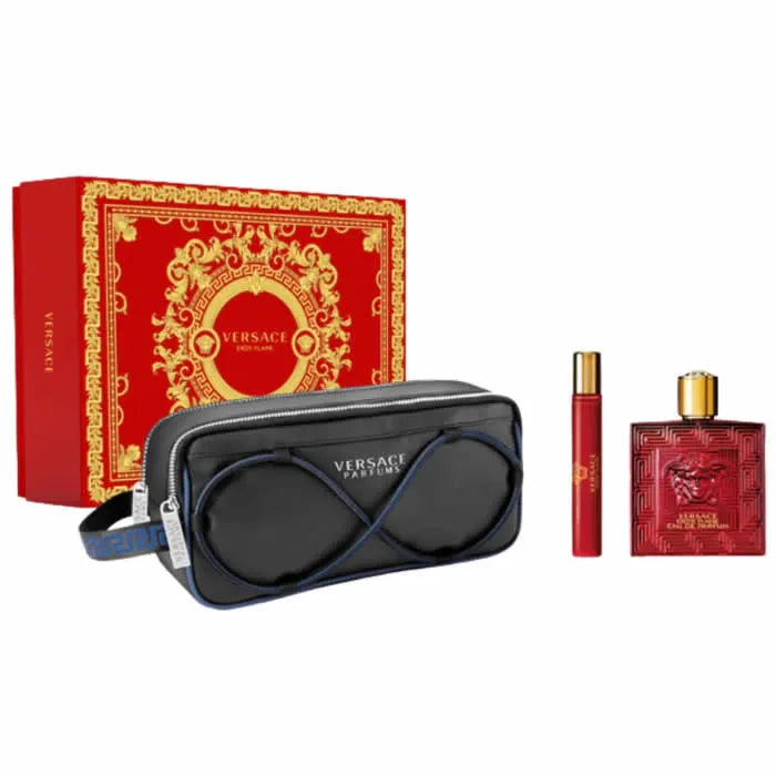 Versace Eros Flame Eau De Parfum Spray 100ml Set 3 Pieces - By Mio Perfumería