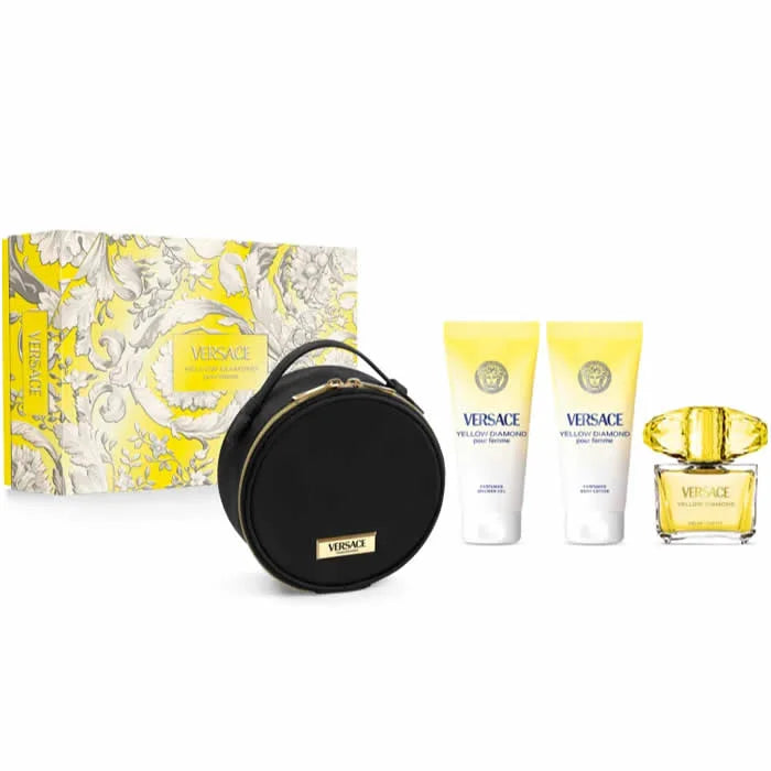 Versace Yellow Diamond Eau De Toilette Spray 90ml Set 4 Pieces - By Mio Perfumería