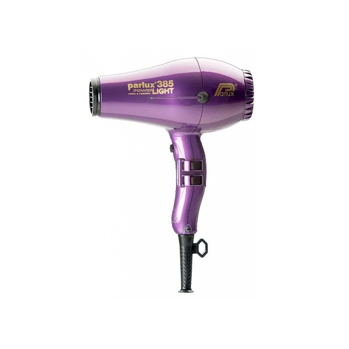 Parlux Hair Dryer 385 Powerlight Ionic Ceramic Violet - By Mio Perfumería