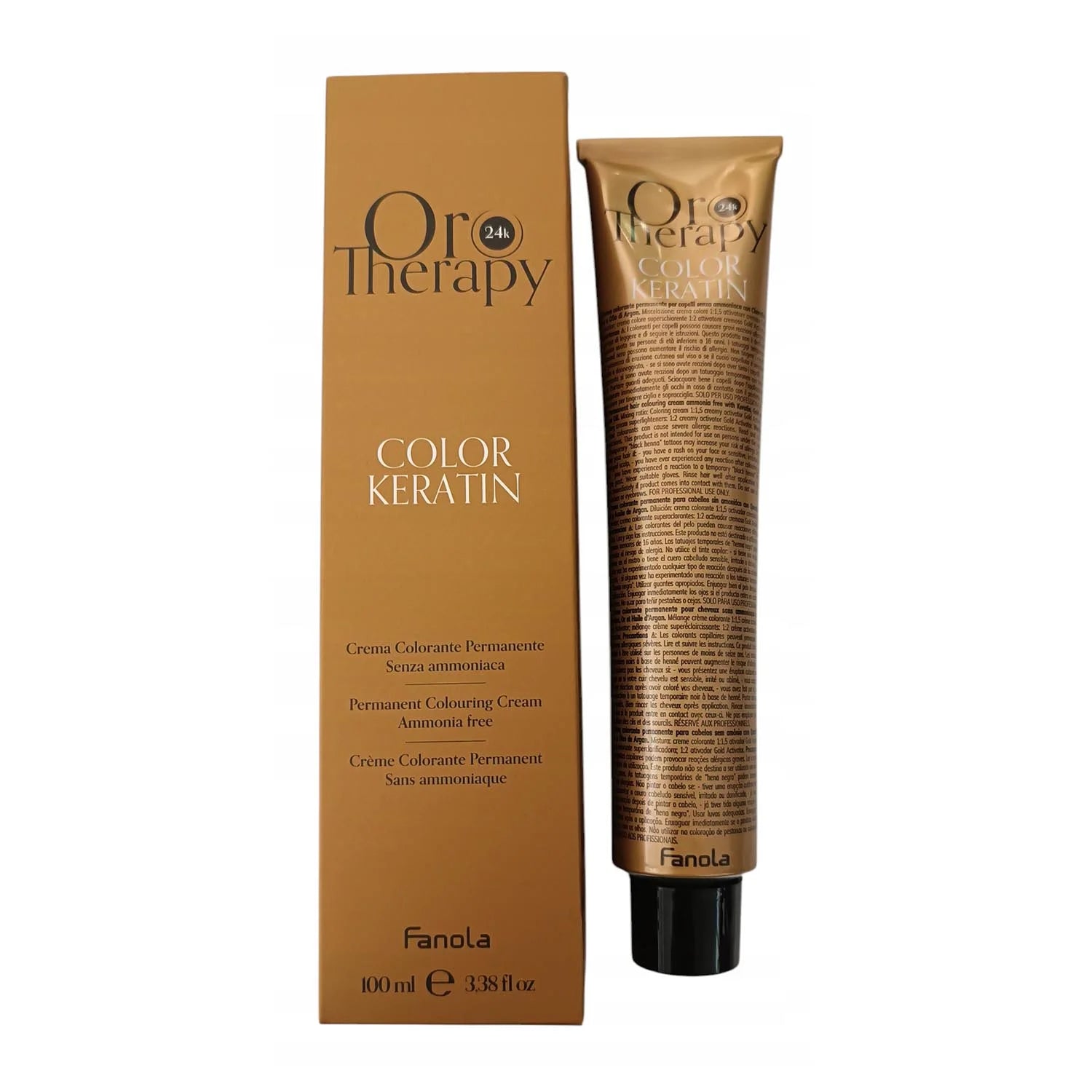 Fanola Oro Therapy Color Keratin Crema Colorante 6,31 Dark Blonde Sand 100ml - By Mio Perfumería