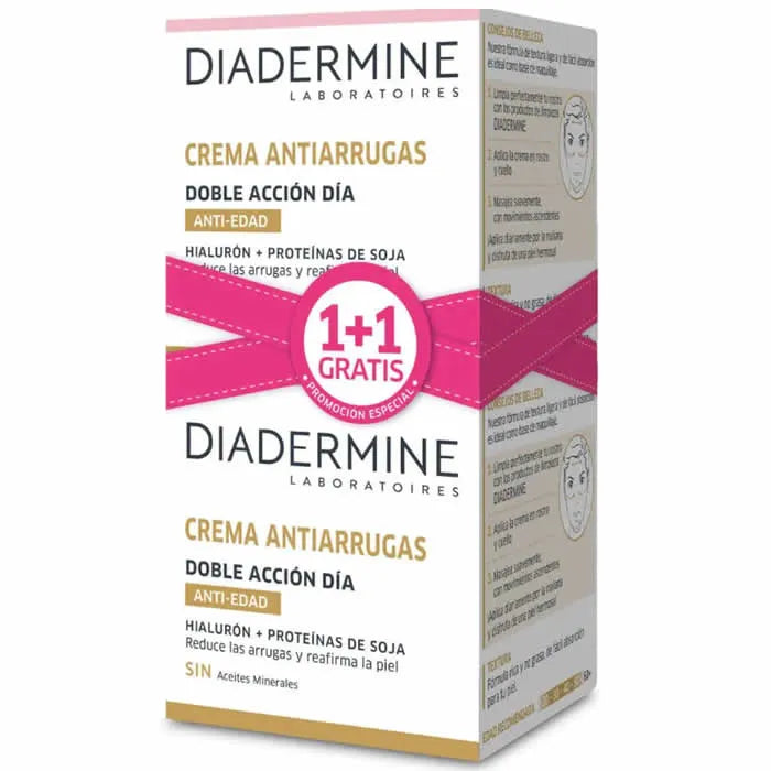 Diadermine Double Action Anti Wrinkle Day Cream 50ml Set 2 Pieces - By Mio Perfumería