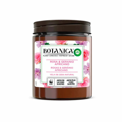 Air Wick Botanica Rose & Geranium Candle 205g - By Mio Perfumería