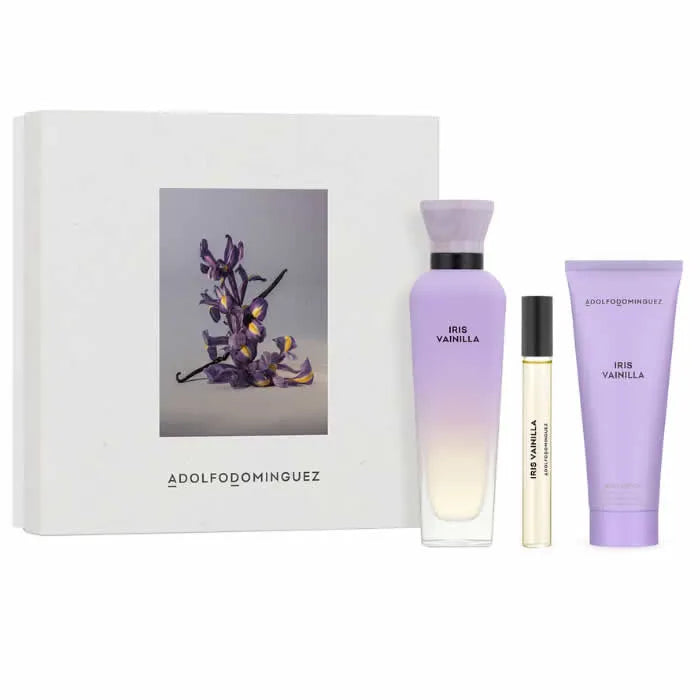 Adolfo Dominguez Iris Vainilla Eau De Parfum Spray 120ml Set 3 Pieces - By Mio Perfumería