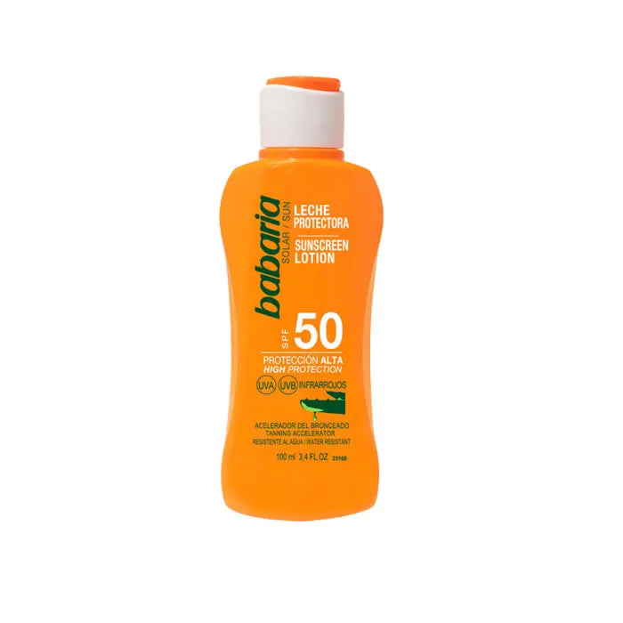 Babaria Sunscreen Lotion With Aloe Vera Spf50 100ml - By Mio Perfumería