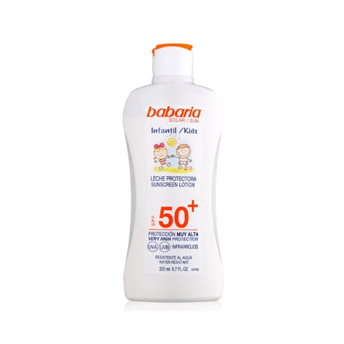 Babaria Sun Kids Sunscreen Lotion Water Resistant Spf50 200ml - By Mio Perfumería