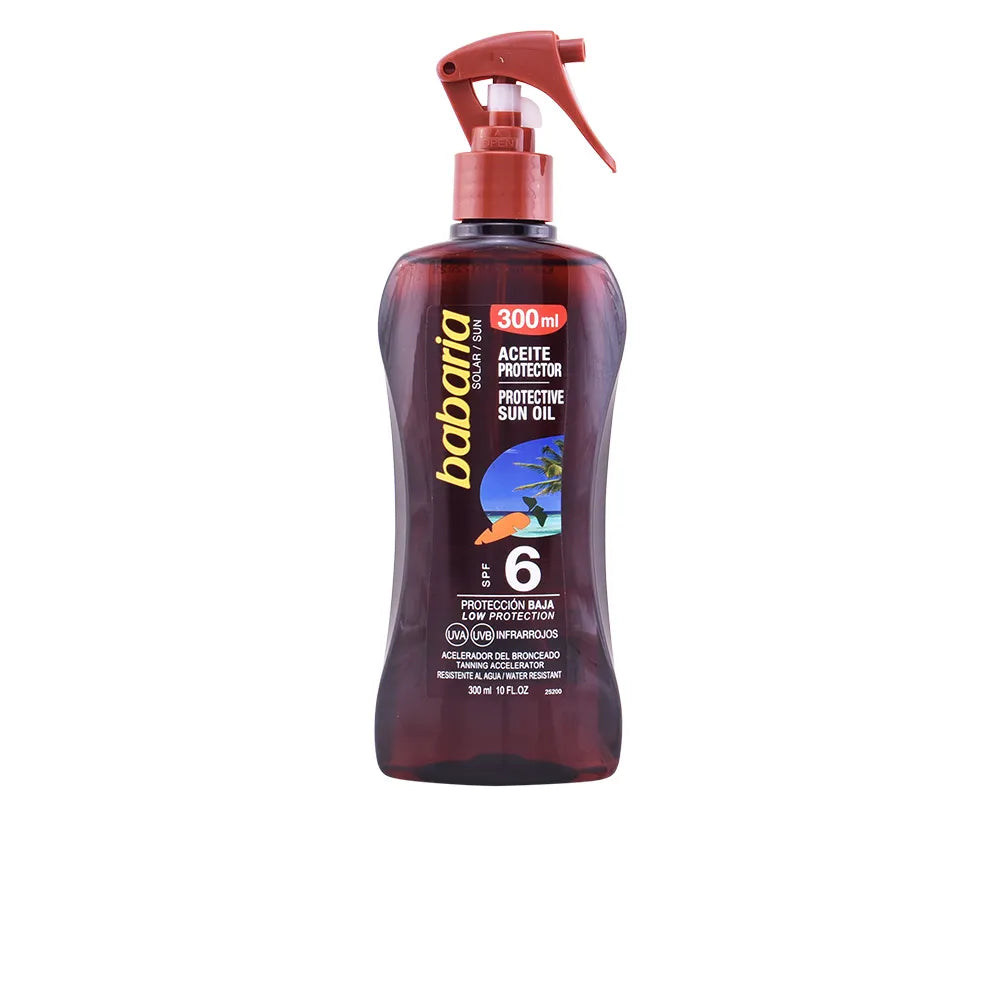 Babaria Spf6 Protective Sun Oil With Carrot Oil 300ml - By Mio Perfumería