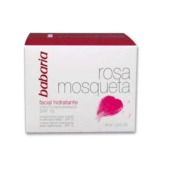 Babaria Face Cream 24 Hour Moisture Rose hip Oil Spf15 50ml - By Mio Perfumería