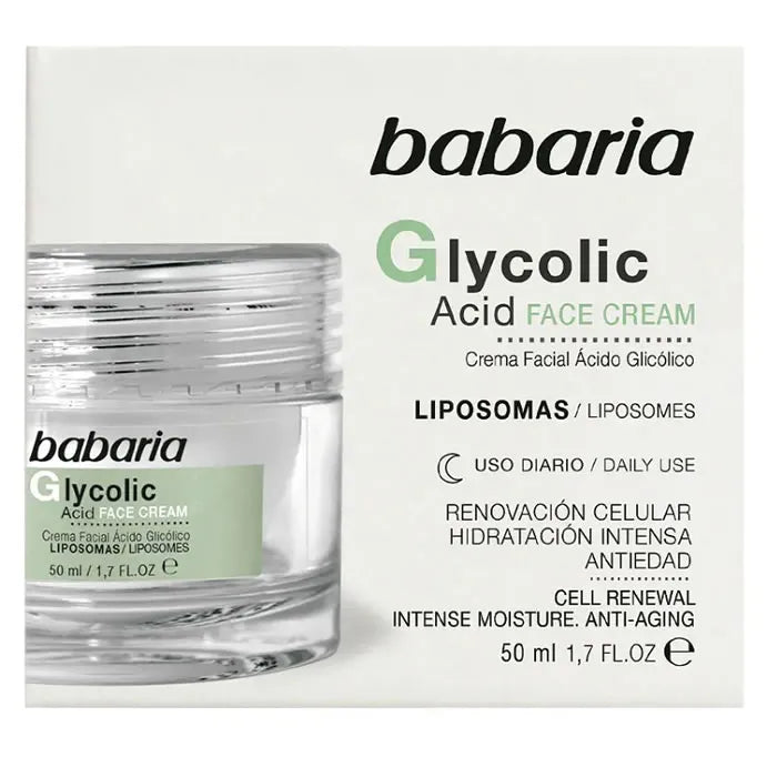 Babaria Glycolic Acid Face Cream Cell Renewal 50ml - By Mio Perfumería
