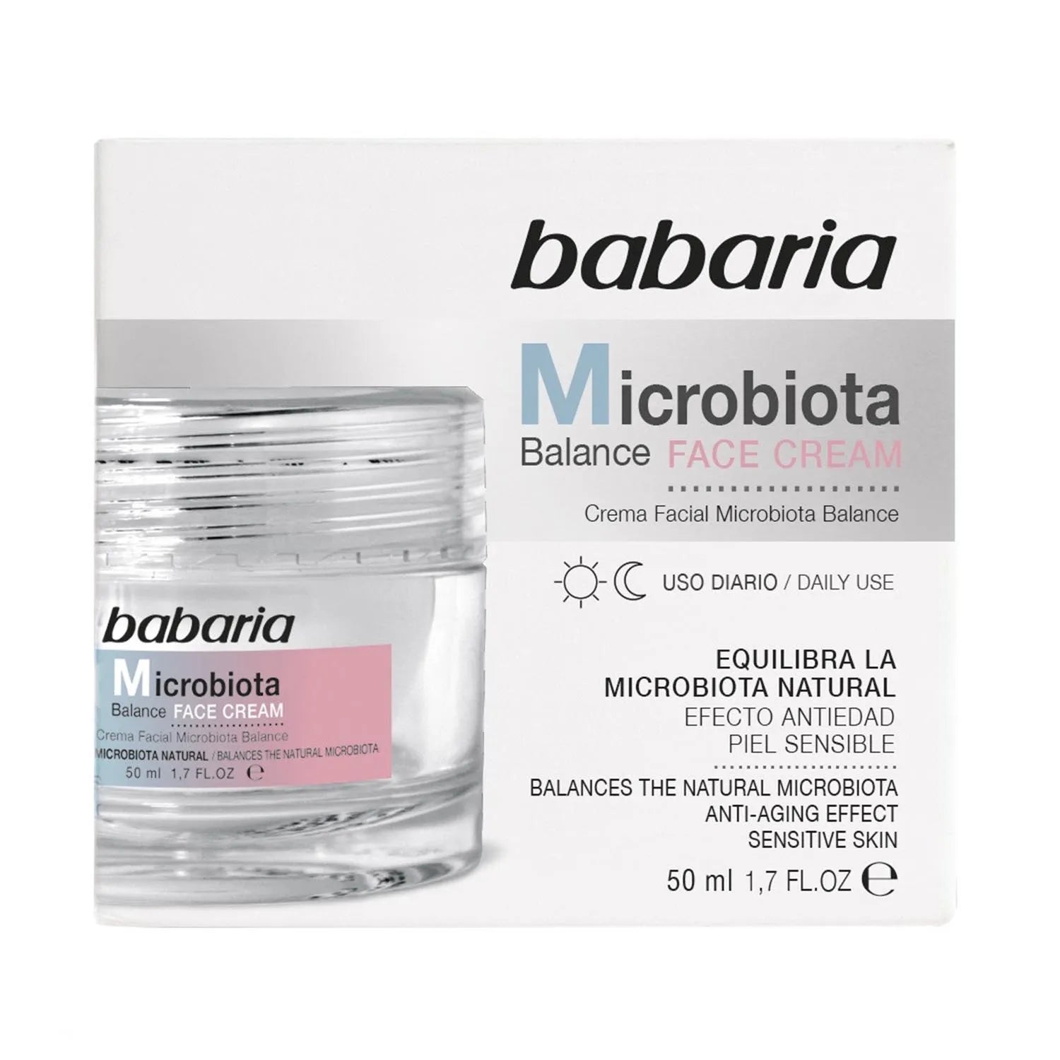Babaria Microbiota Balance Crema Facial Uso Diario Piel Sensible 50ml - By Mio Perfumería
