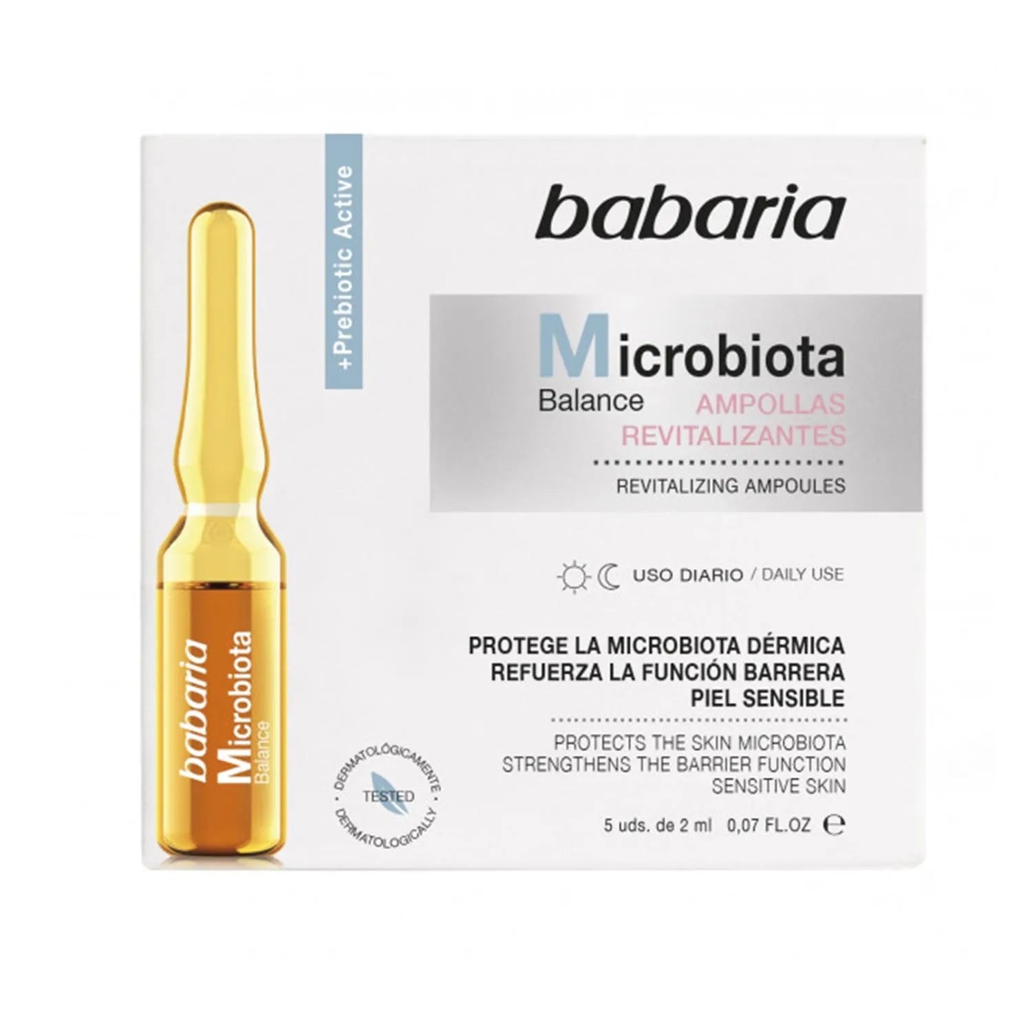 Babaria Microbiota Balance Tratamiento Ampollas Revitalizantes Piel Sensible Uso Diario 5un - By Mio Perfumería