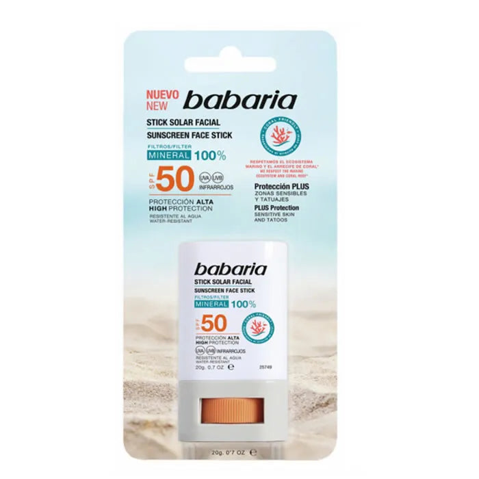 Babaria Sunscreen Face Stick Spf50 20g - By Mio Perfumería