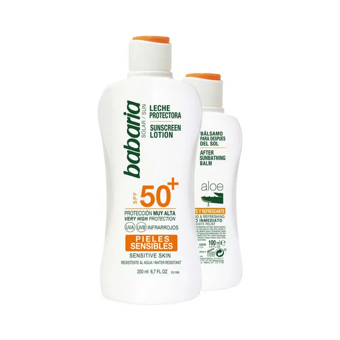 Babaria Sun Sunscreen Lotion Spf50 Plus 200ml Set 2 Pieces - By Mio Perfumería