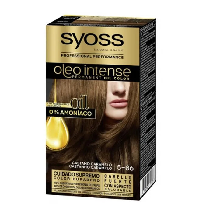 Syoss Oleo Intense Permanent Hair Color 5-86 Caramel Brown - By Mio Perfumería