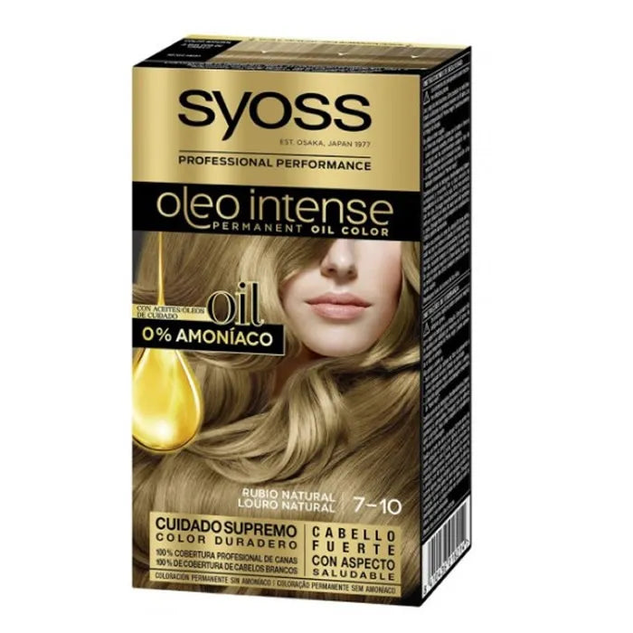 Syoss Oleo Intense Permanent Hair Color 7-10 Natural Blonde - By Mio Perfumería