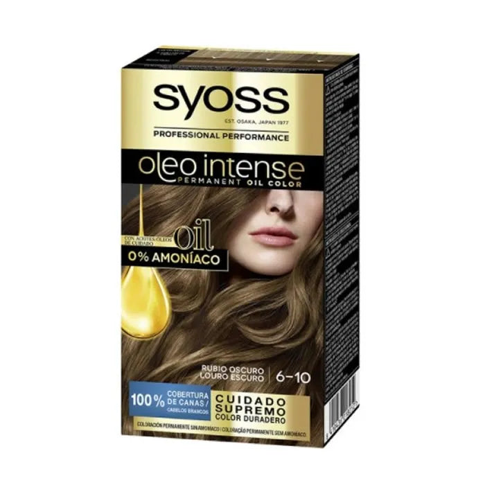 Syoss Oleo Intense Permanent Hair Color 6-10 Dark Blonde - By Mio Perfumería