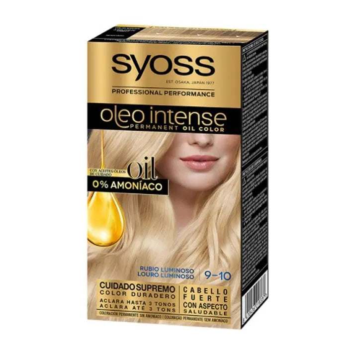 Syoss Oleo Intense Permanent Hair Color 9-10 Luminous Blonde - By Mio Perfumería
