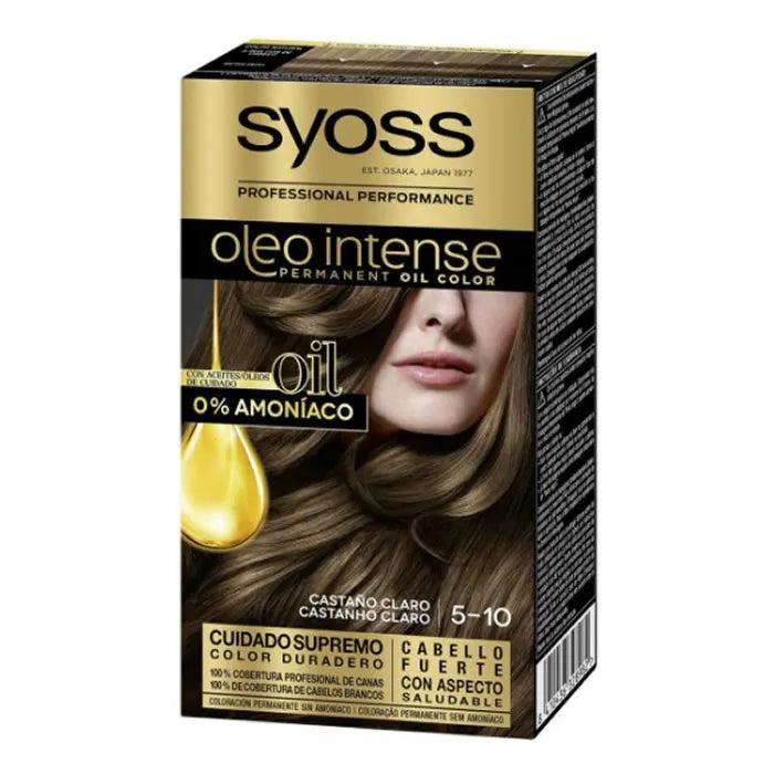 Syoss Oleo Intense Permanent Hair Color 5-10 Light Brown - By Mio Perfumería