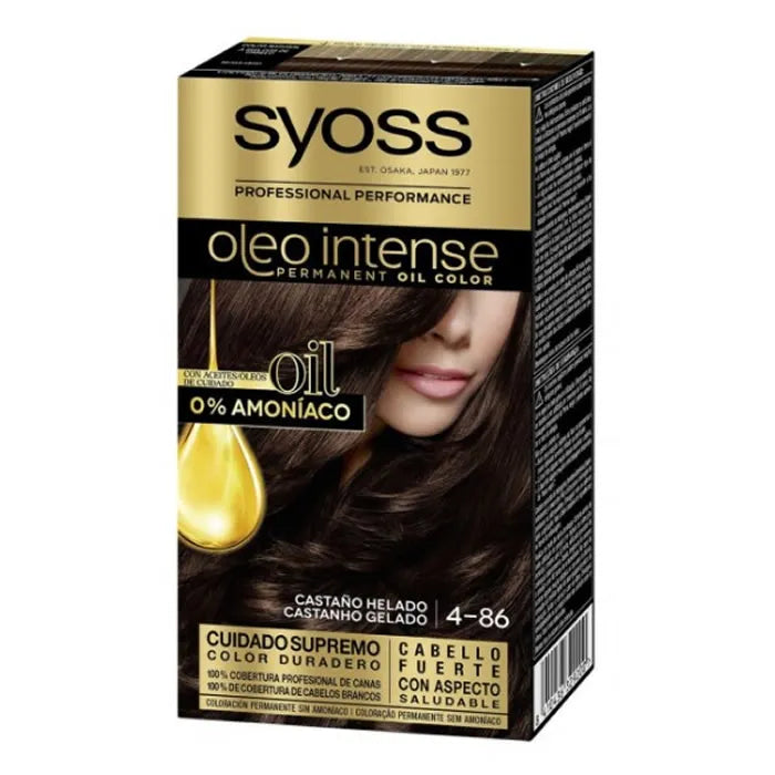 Syoss Oleo Intense Permanent Hair Color 4-86 Ice Brown - By Mio Perfumería