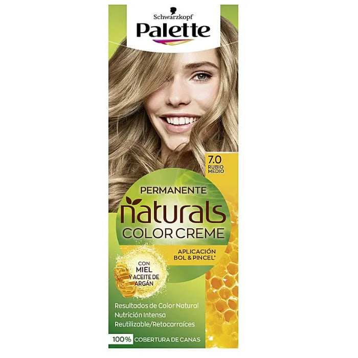 Schwarzkopf Palette Naturals Color Creme 7.0 Medium Blonde - By Mio Perfumería
