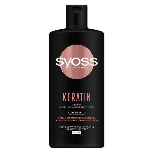 Syoss Keratin Champú Cabello Encrespado y Seco 440ml - By Mio Perfumería