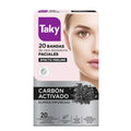 Taky Carbon Activado Facial Wax Strips 20 Units - By Mio Perfumería