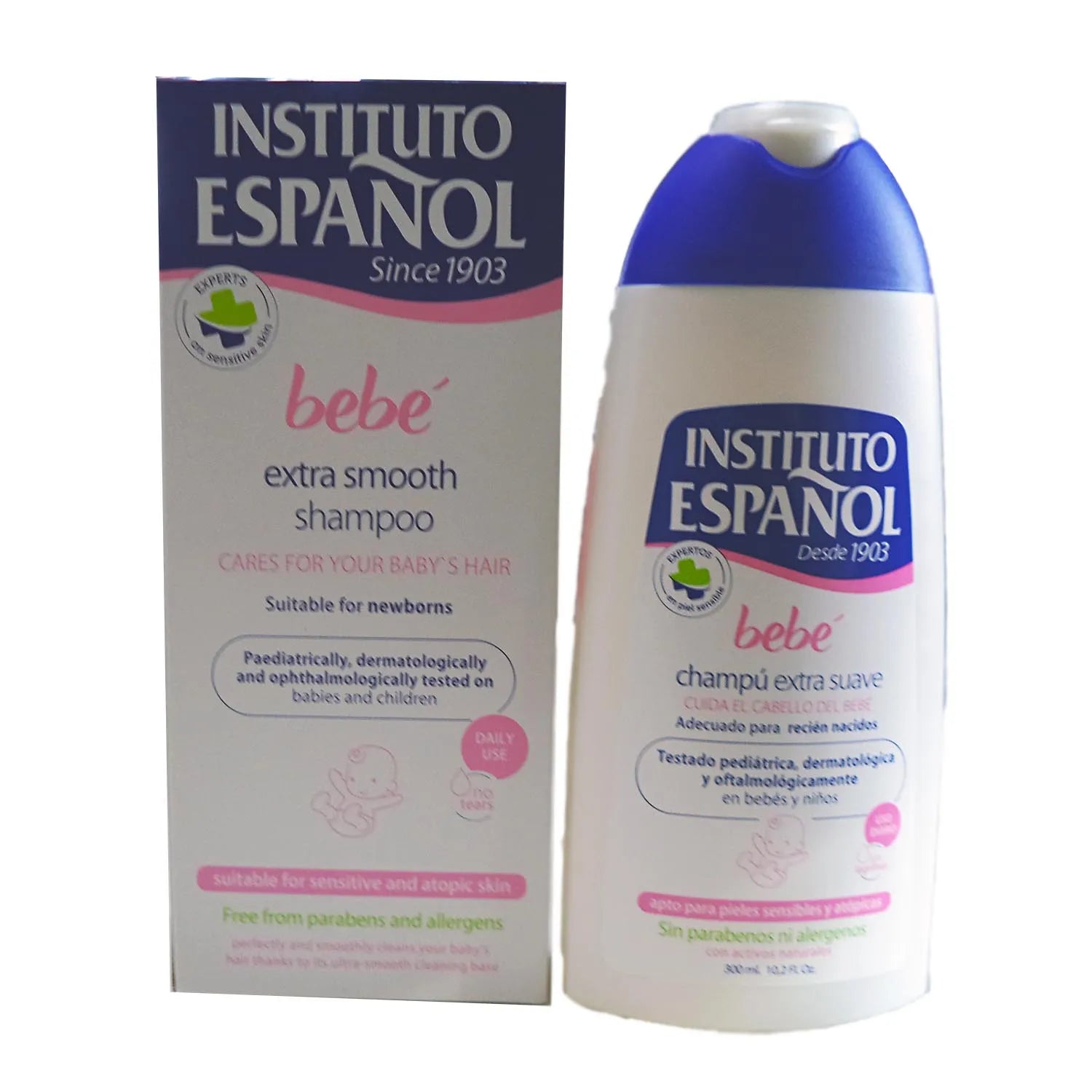 Instituto Español Baby Shampoo Extra Soft Newborn Sensitive Skin Without Allergens 300ml - By Mio Perfumería