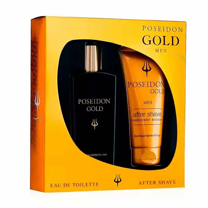 Poseidon Gold Men Eau De Toilette Spray 100ml Set 2 Pieces - By Mio Perfumería