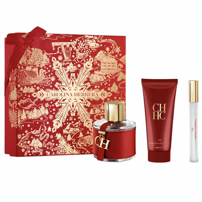 Carolina Herrera Ch Eau De Toilette Spray 100ml Set 3 Pieces - By Mio Perfumería