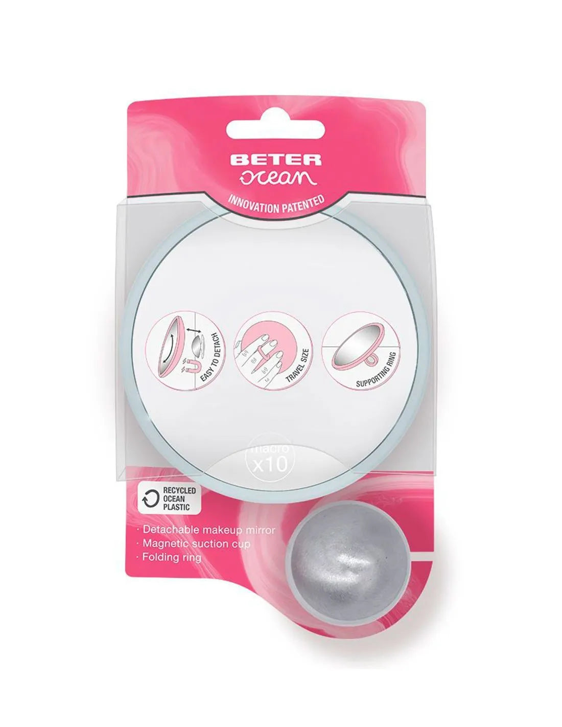 Beter Espejo Ocean Extraíble Con Ventosa Magnética X10 1 U - By Mio Perfumería