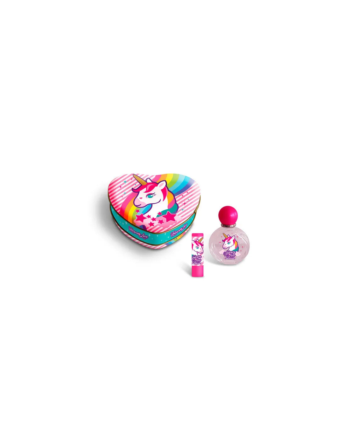 Cartoon Lorenay Unicorn Love Estuche Corazon Edt 50ml Lipstick - By Mio Perfumería