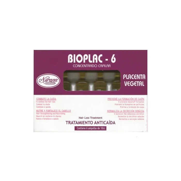 Nurana Bioplac-6 Anti Hair Loss Treatment Ampoules 6x10ml - By Mio Perfumería