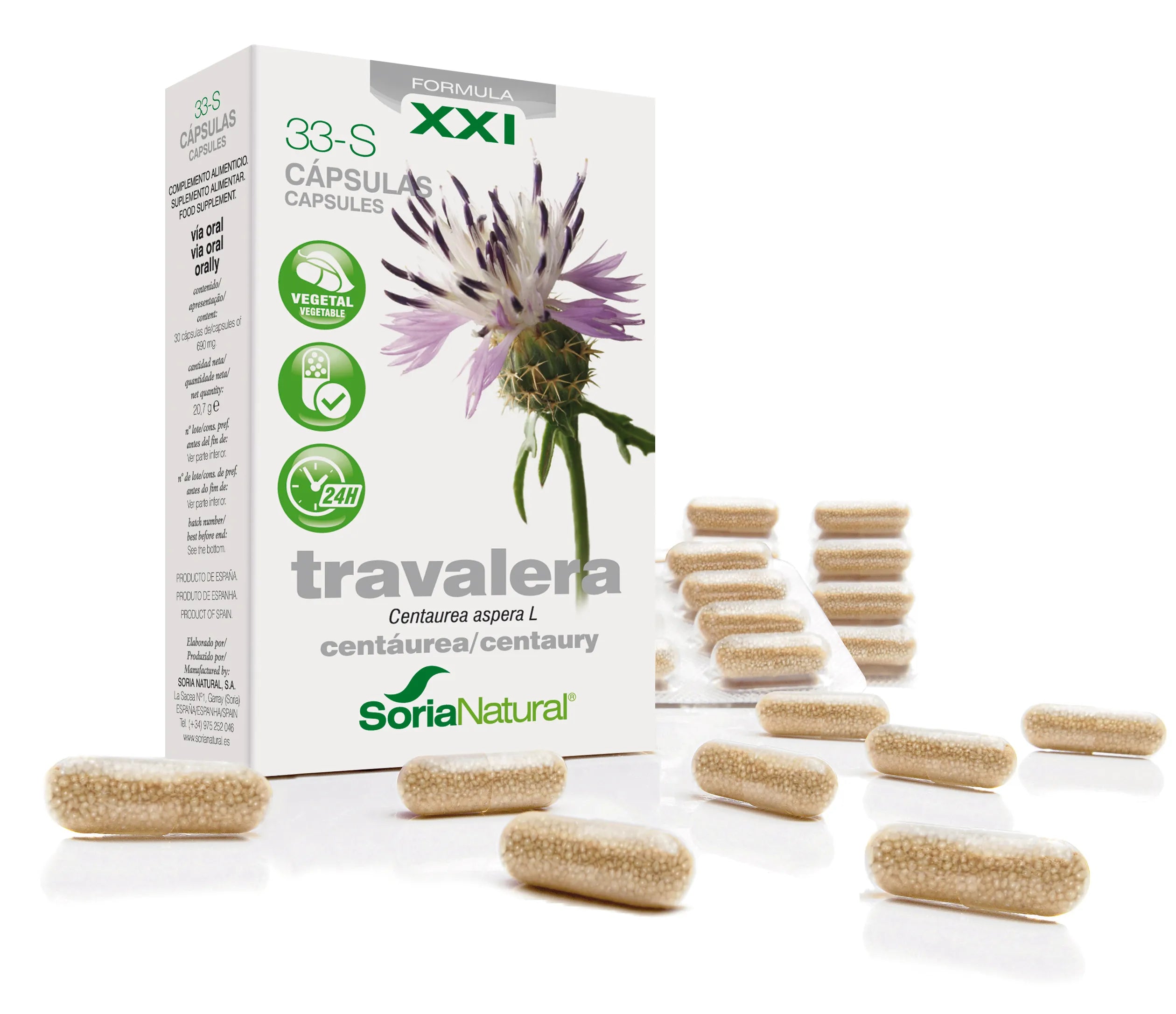 Soria 33-S Travalera 200 Mg 30 Caps - By Mio Perfumería