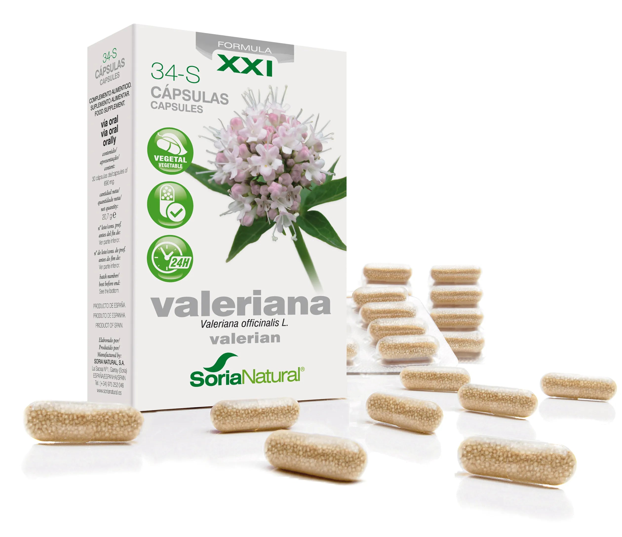 Soria 34-S Valeriana 600 Mg 30 Caps Liberacion Prolongad - By Mio Perfumería