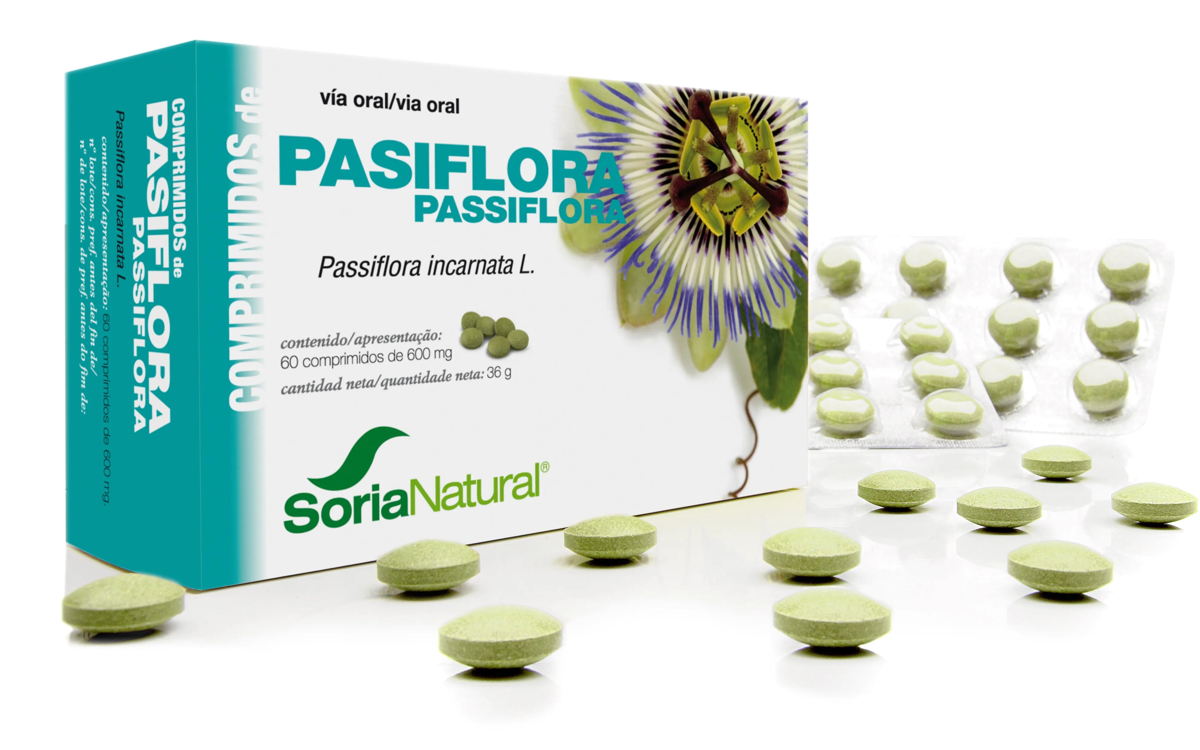 Soria Pasiflora 600 Mg 60 Comp - By Mio Perfumería
