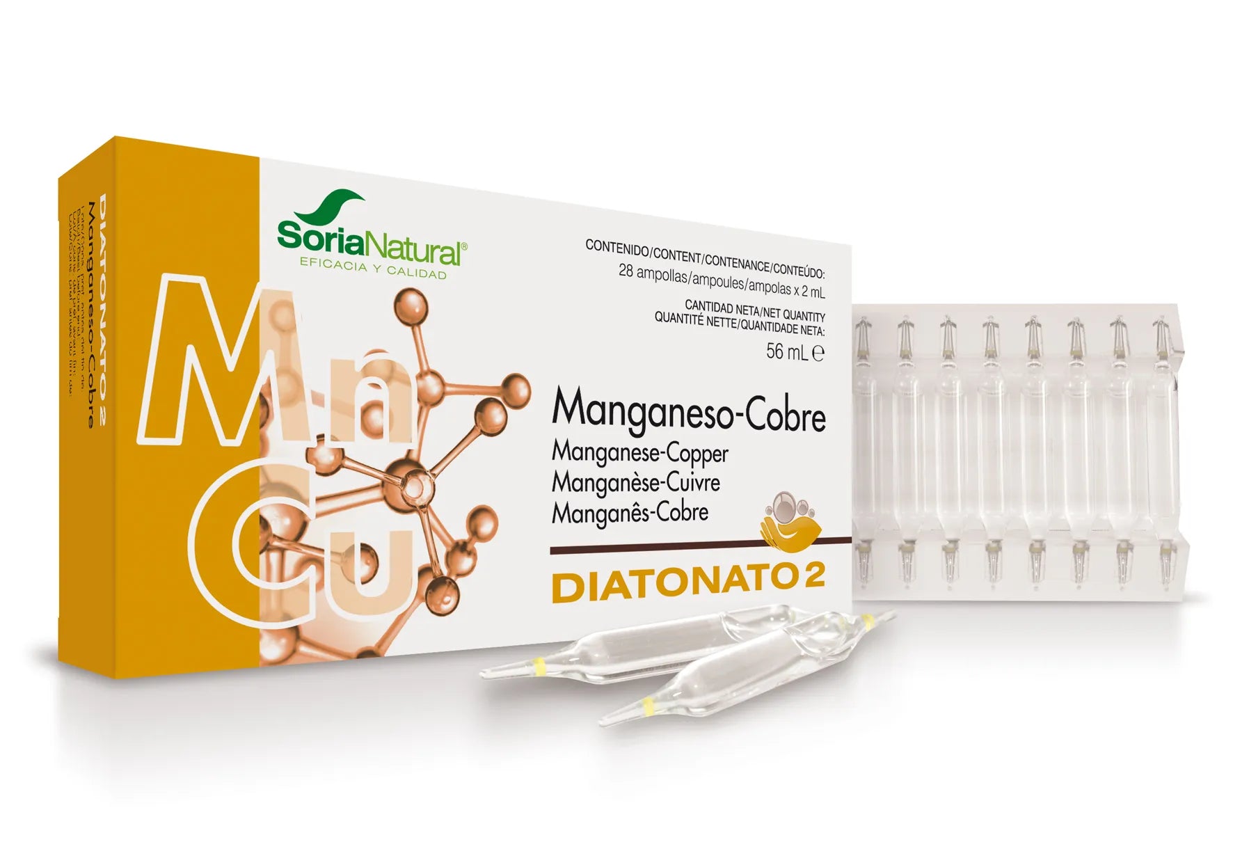 Soria Diatonato 2 Mangan-Cobre 28 Ampollas X 2ml - By Mio Perfumería