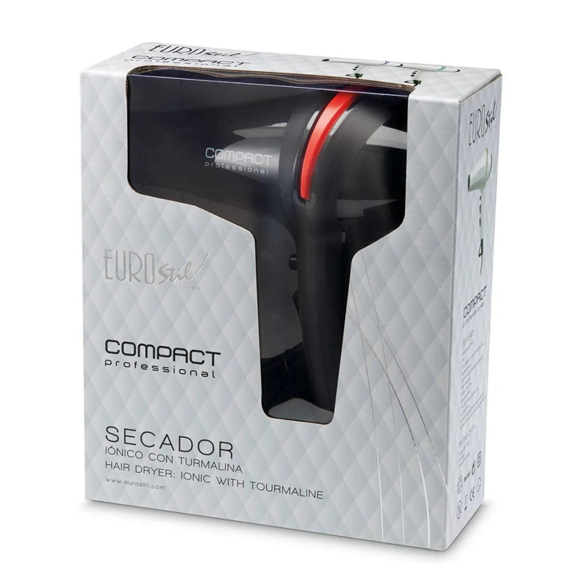 Eurostil Compact Profesional Secador Con Turmalina 2000w 1un - By Mio Perfumería