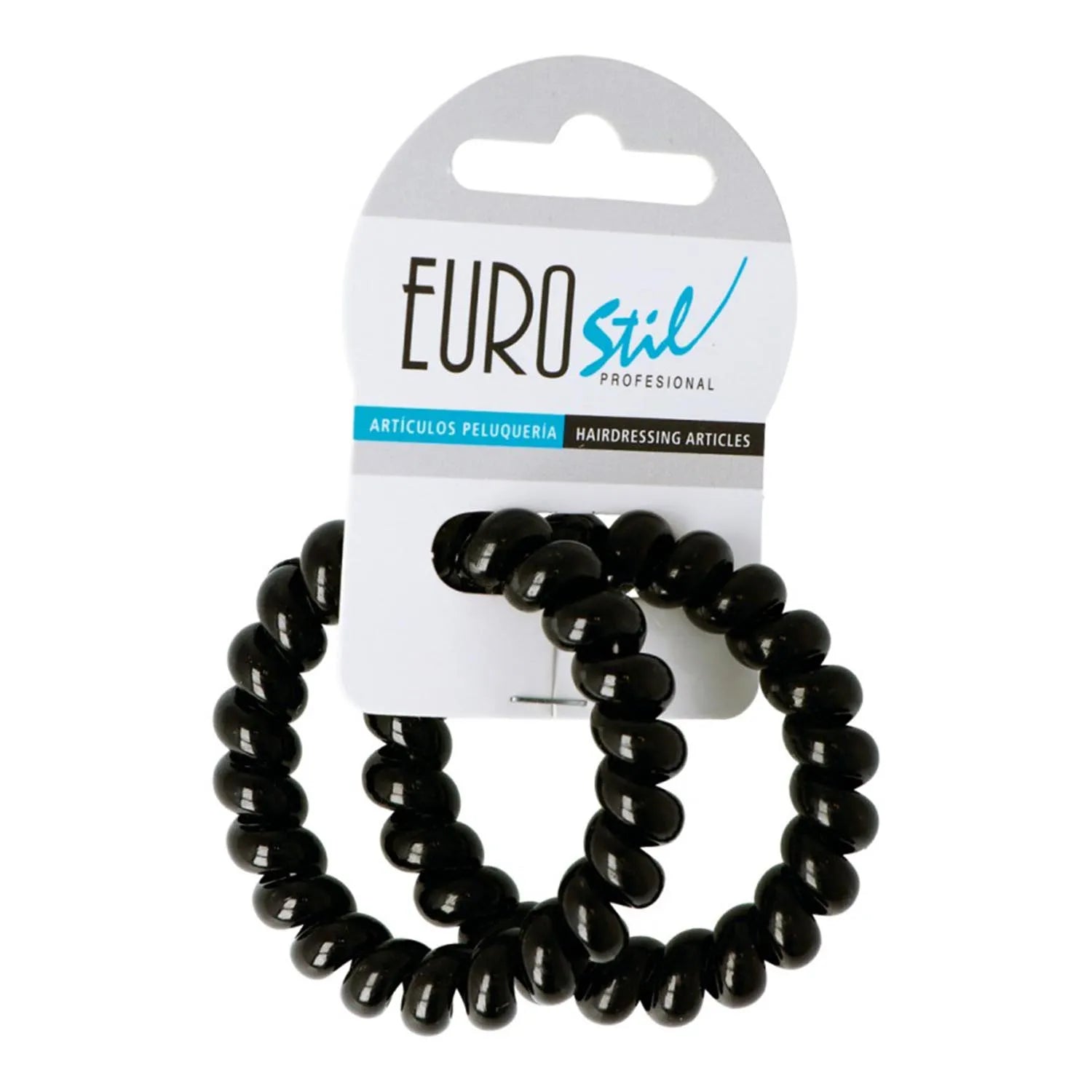 Eurostil Negro Negro Gomas En Espiral Grande 55cm Pack 1un - By Mio Perfumería