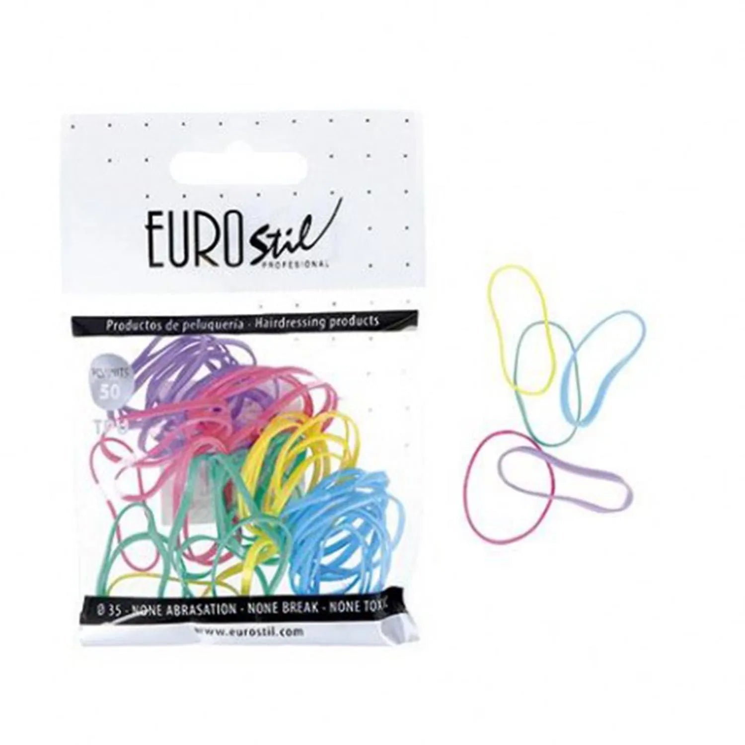 Eurostil Cabello Bolsa De Gomas Colores 50un - By Mio Perfumería