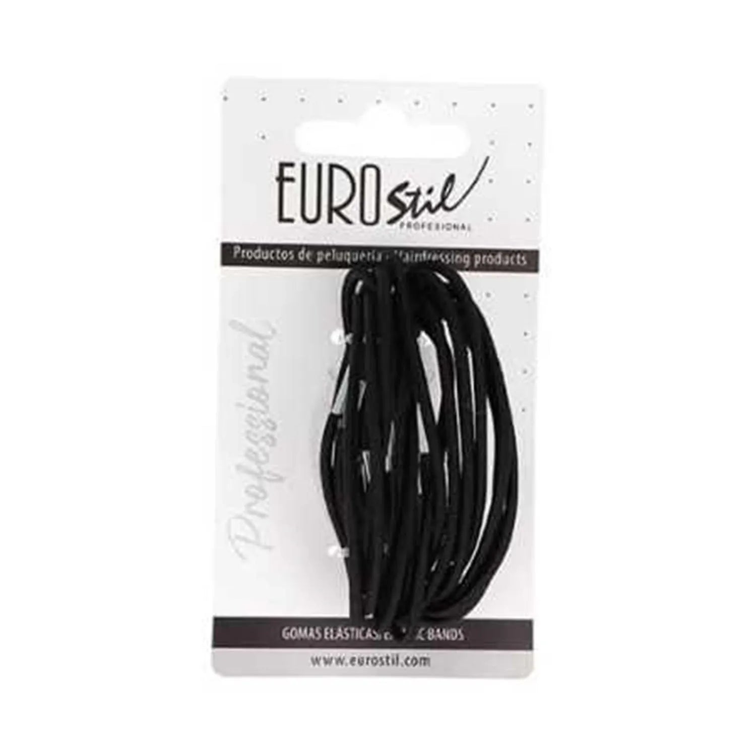 Eurostil Colita Negro Negro Gomas Finas Pack 1un - By Mio Perfumería