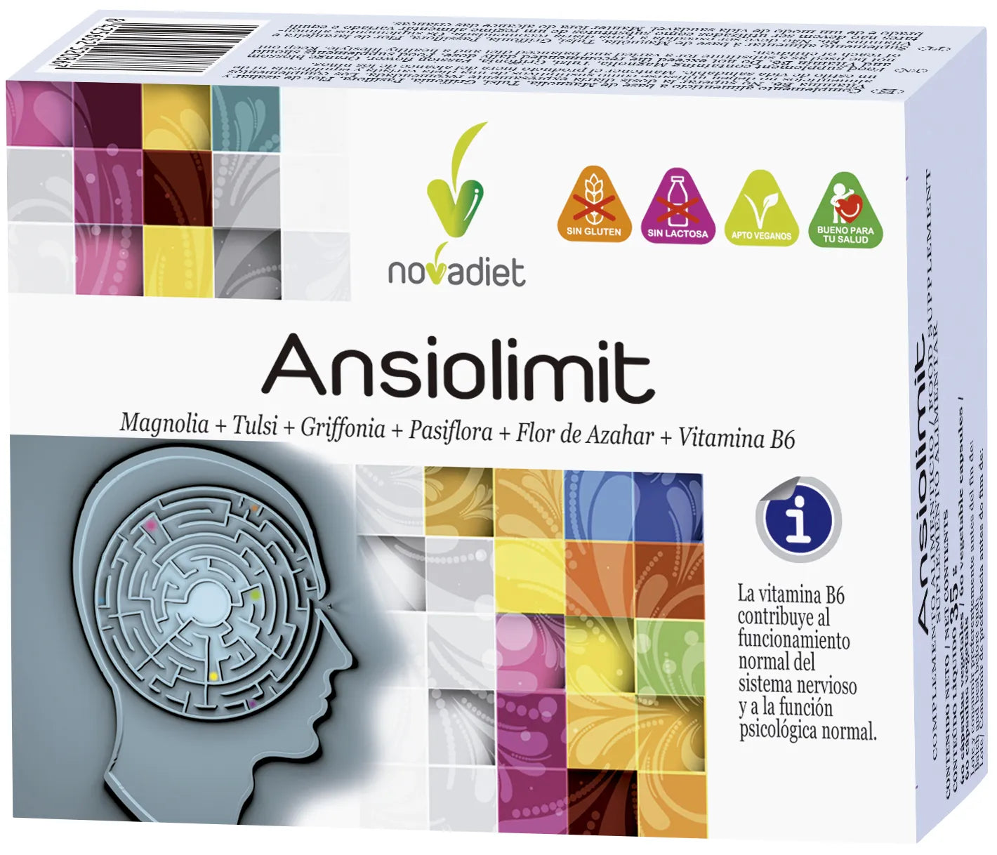 Novadiet Ansiolimit 60 Caps - By Mio Perfumería