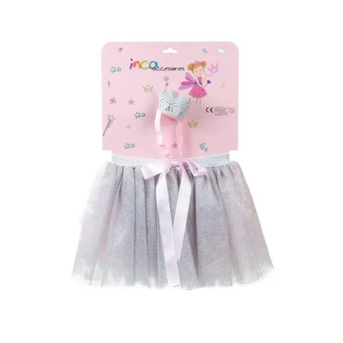Inca Silver Tutu + Ribbon With Crown - By Mio Perfumería