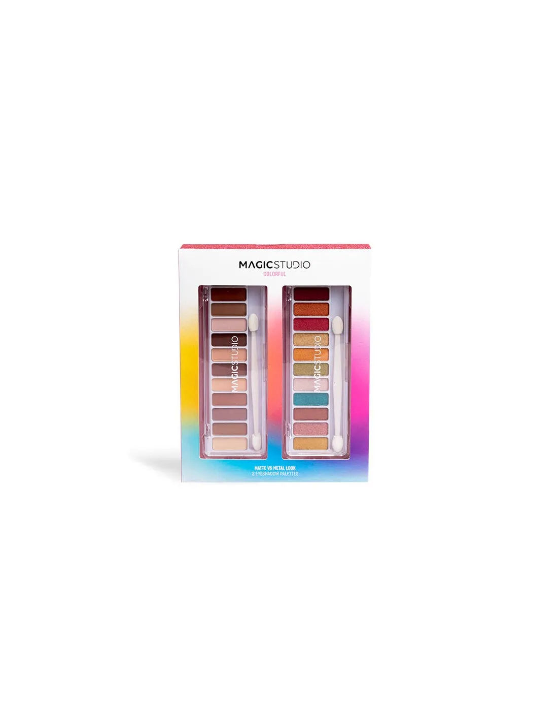 Magic Studio Powerful Cosmetics Magic Paleta Doble Matte y Metal 24 Colores - By Mio Perfumería
