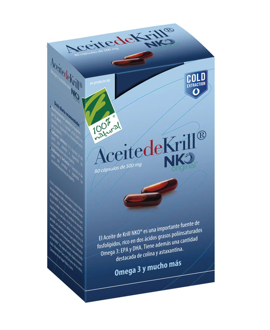 100%natura Aceite De Krill Nko 80 Cap De 500 Mg